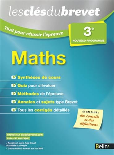 Maths 3e : nouveau programme