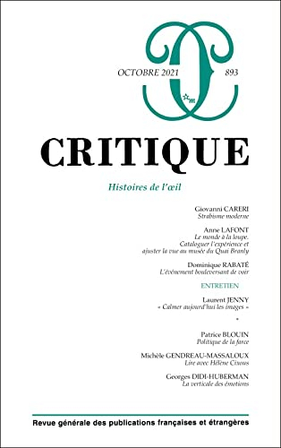 Critique, n° 893. Histoires de l'oeil