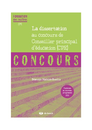 La dissertation au concours de conseiller principal d'éducation (CPE) : concours