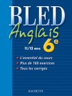 cahier bled : anglais 6ème