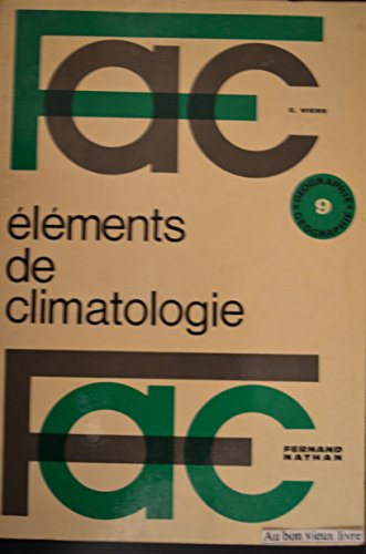 Éléments de climatologie (nathan université, information, formation)