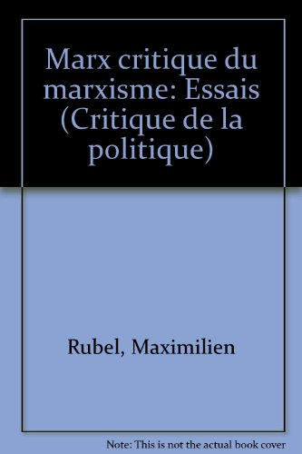 marx critique du marxisme
