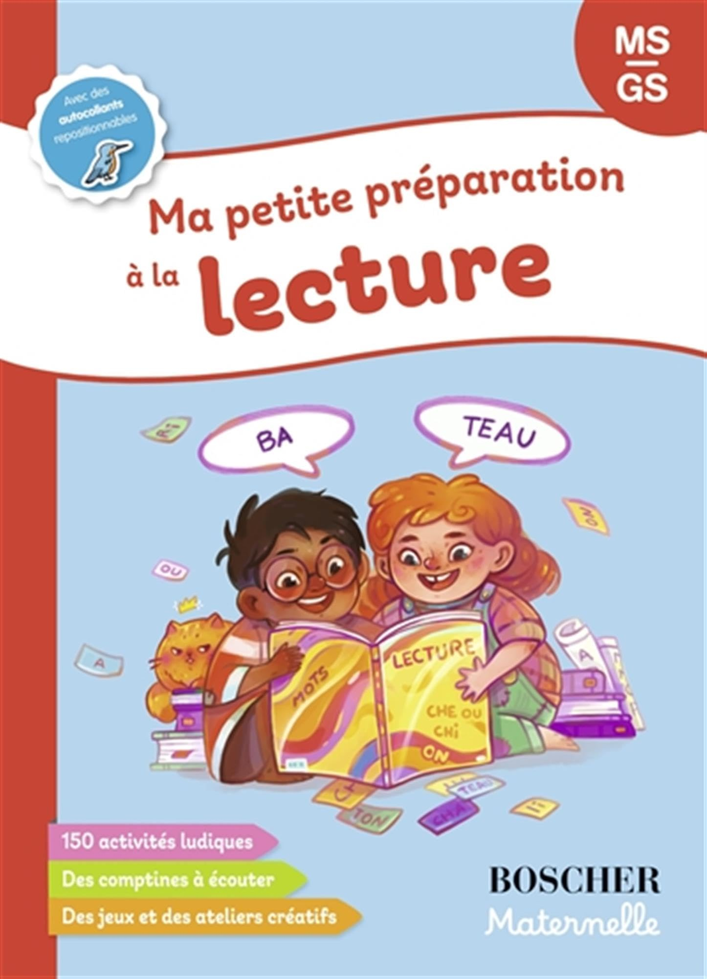 Ma petite préparation à la lecture MS, GS : 150 activités ludiques, des comptines à écouter, des jeu
