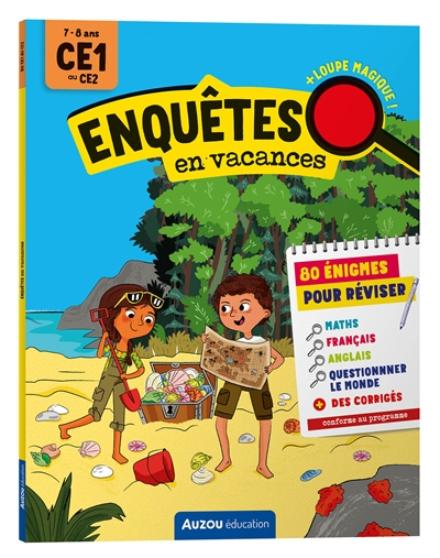 Enquêtes en vacances : 80 énigmes pour réviser : 7-8 ans, CE1 au CE2, conforme au programme