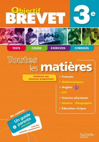 Toutes les matières 3e : tests, cours, exercices, corrigés