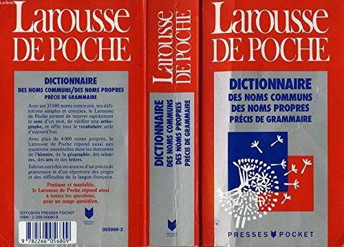 larousse de poche : dictionnaire des noms communs, des noms propres, précis de grammair
