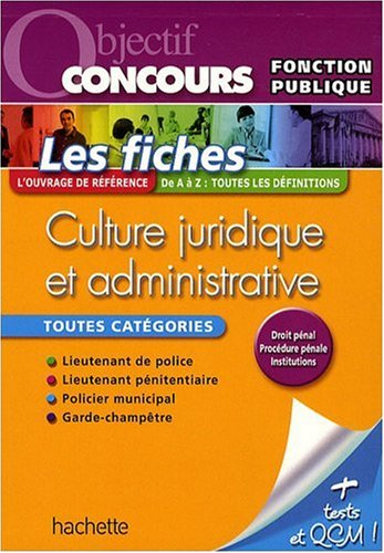 Culture juridique et administrative : toutes catégories