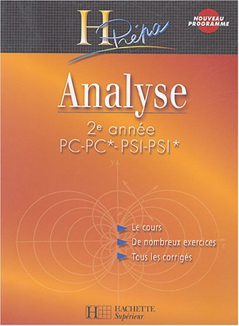 Analyse 2de année PC-PC* PSI-PSI*