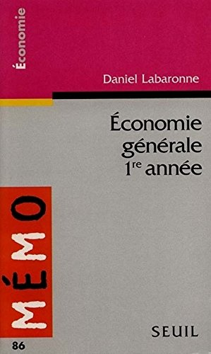 Economie générale, 1re année