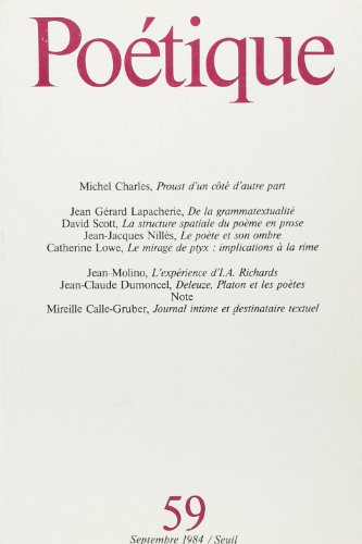 Poétique, numéro 59