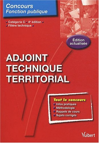 Adjoint technique territorial : catégorie C, filière technique