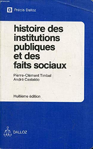 histoire des institutions publiques et des faits sociaux