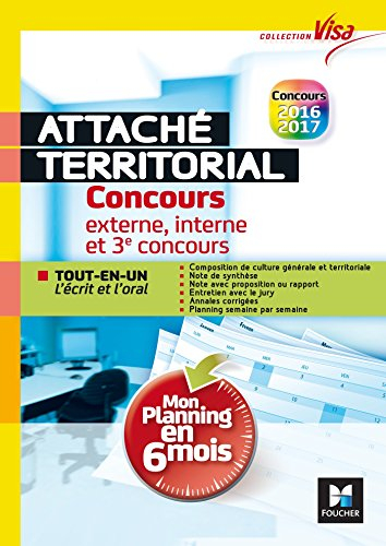 Attaché territorial : concours externe, interne et 3e concours, 2016-2017 : tout-en-un, l'écrit et l