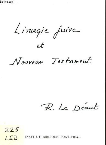 liturgie juive et nouveau testament