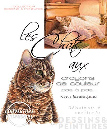 Les chats aux crayons de couleur : pas à pas
