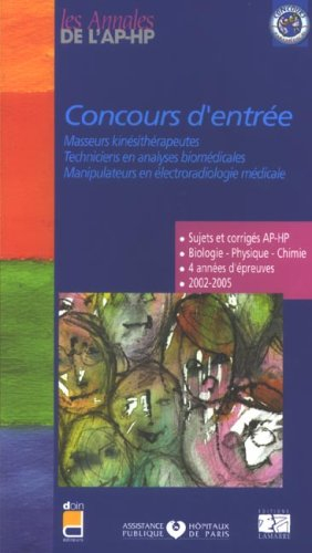 Concours d'entrée masseurs kinésithérapeutes, techniciens en analyses biomédicales, manipulateurs en
