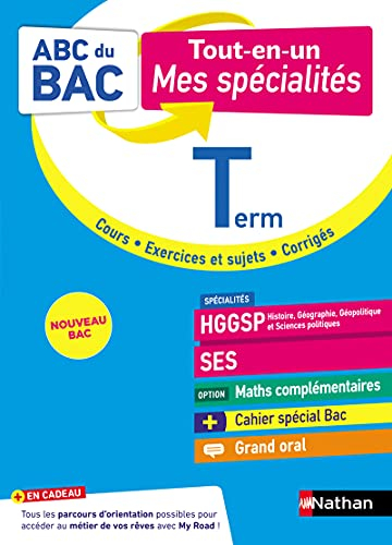 HGGSP histoire, géographie, géopolitique et sciences politiques, SES, option maths complémentaires t