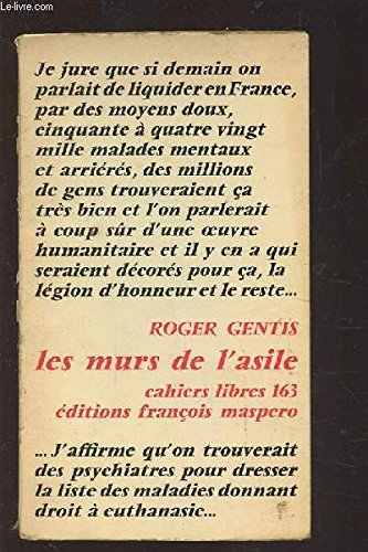 les murs de l'asile cahiers libre 163
