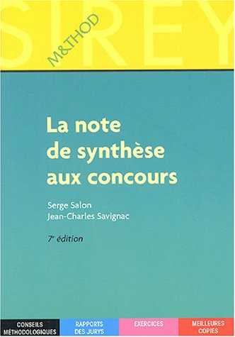 La note de synthèse aux concours : catégories A et B : conseils méthodologiques, rapports des jurys,