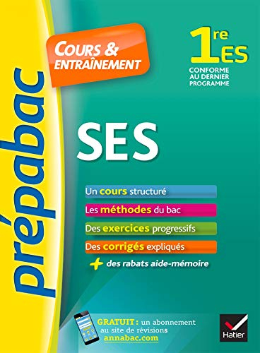 Sciences économiques et sociales 1re ES : cours & entraînement