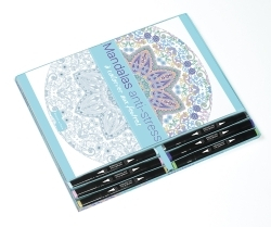 Mandalas antistress à colorier aux feutres