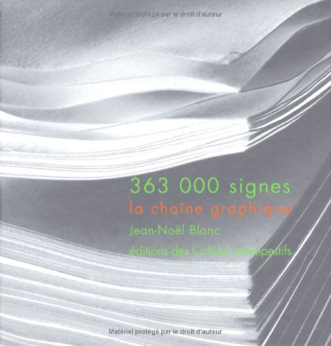 363.000 signes : la chaîne graphique
