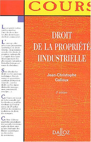 Droit de la propriété industrielle : cours