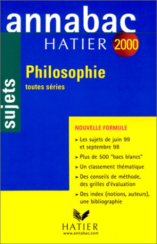 annabac, sujets 2000 - philosophie toutes séries