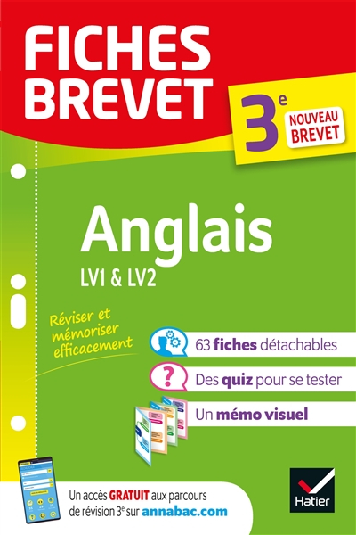 Anglais, LV1 & LV2, 3e : nouveau brevet