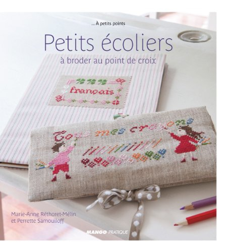 Petits écoliers à broder au point de croix