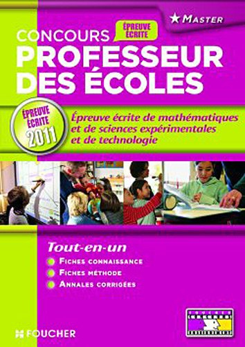 Concours 2011 professeur des écoles : l'épreuve écrite de mathématiques, sciences expérimentales et 