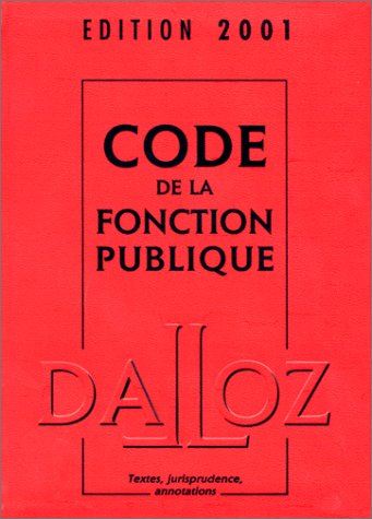 code de la fonction publique, édition 2001