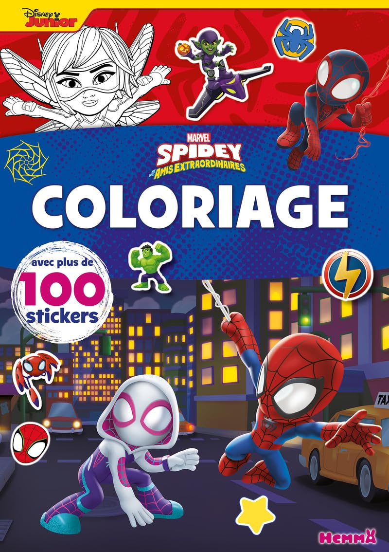Marvel Spidey et ses amis extraordinaires : Coloriage avec plus de 100 stickers (Spidey et Ghost Spi