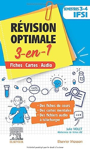 Révision optimale 3-en-1 : semestres 3-4 IFSI : fiches, cartes, audio