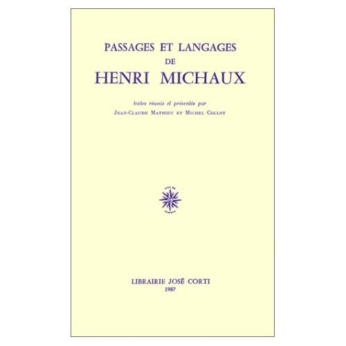 Passages et langages de Henri Michaux : actes