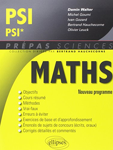 Maths PSI-PSI* : nouveau programme