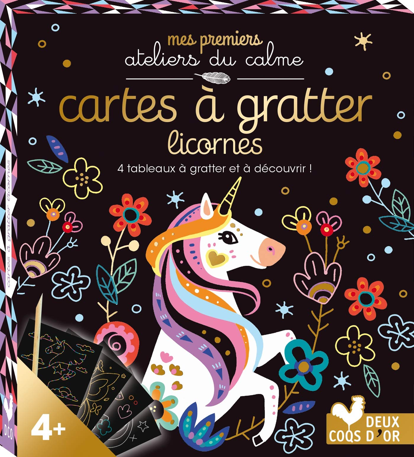 Cartes à gratter licornes : 4 tableaux à gratter et à découvrir !