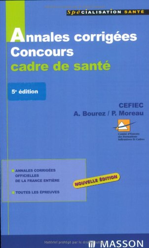 Annales corrigées, concours cadres de santé
