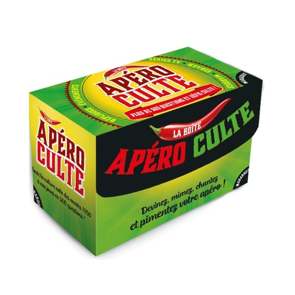 La boîte apéro culte : 500 nouvelles questions et défis culte ! : répliques, événements, séries TV, 