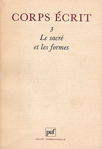le sacré et les formes - corps écrit n, 3