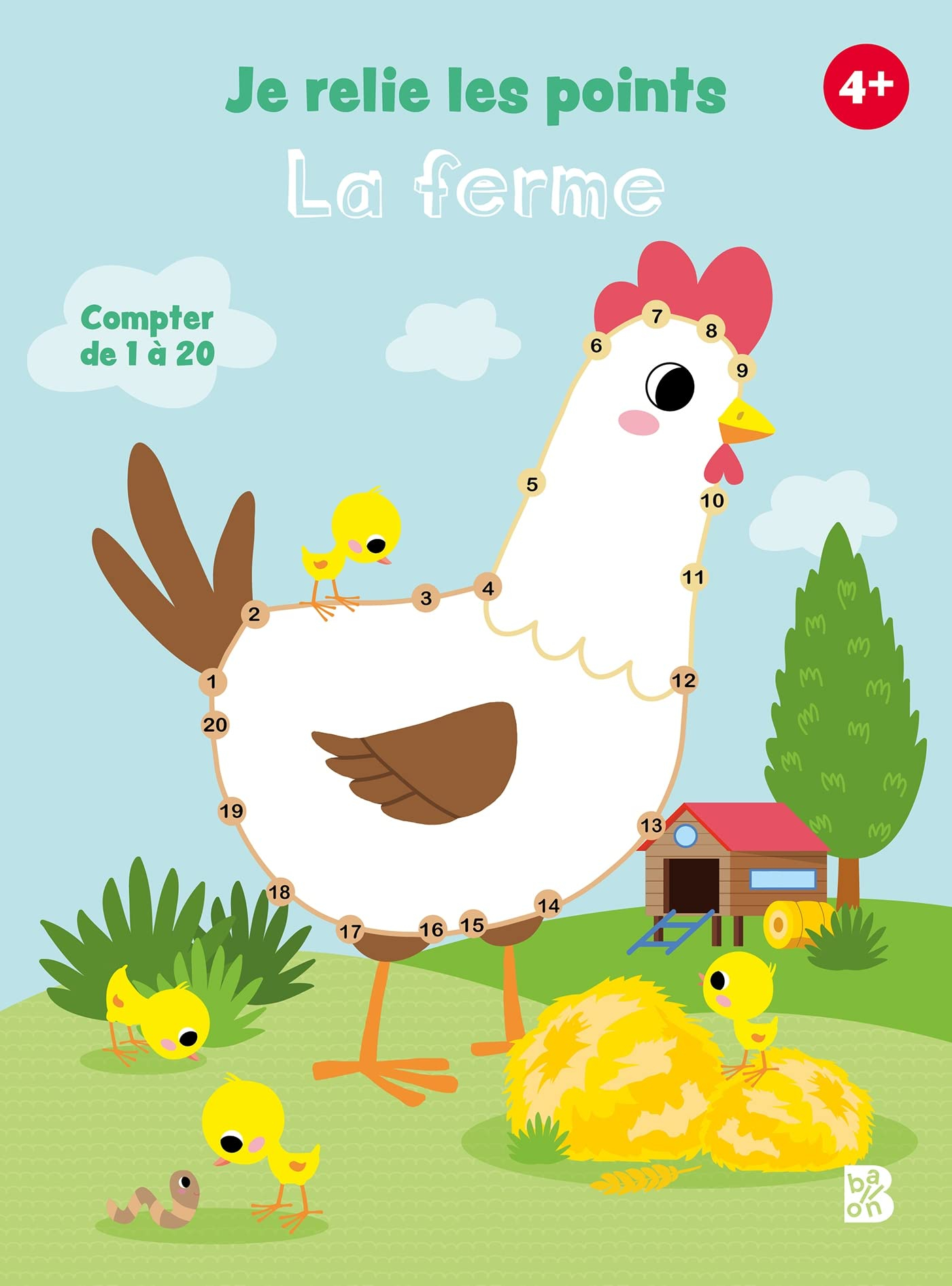 La ferme : compter de 1 à 20 : 4+