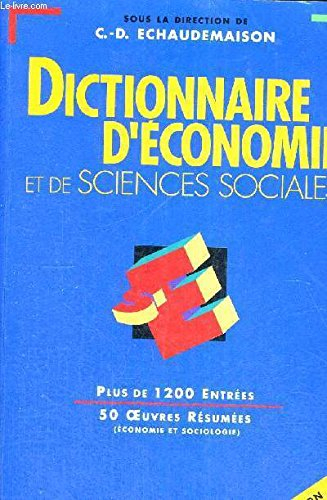 dictionnaire d'économie et de sciences sociales