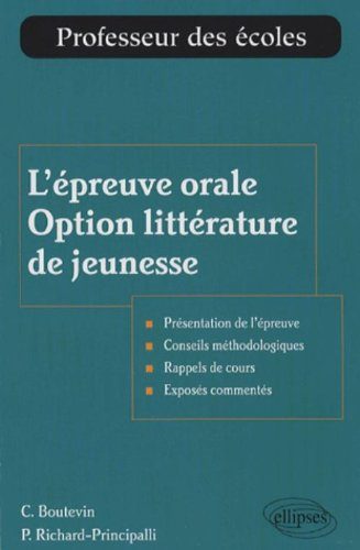 L'épreuve orale, option littérature de jeunesse