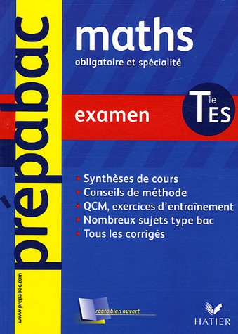 Maths terminale ES, enseignement obligatoire et de spécialité : examen
