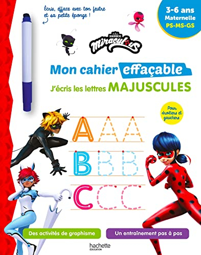 Ardoise Miraculous : j'écris les lettres majuscules