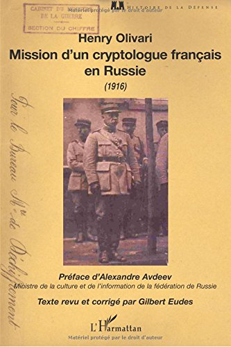 Mission d'un cryptologue français en Russie : 1916