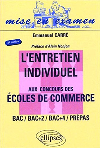 L'entretien individuel aux concours des écoles de commerce : bac, bac +2, bac+4, prépas