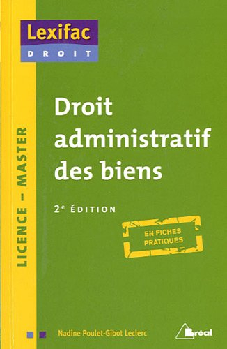 Droit administratif des biens, licence-master : en fiches pratiques