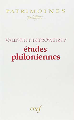 Etudes philoniennes