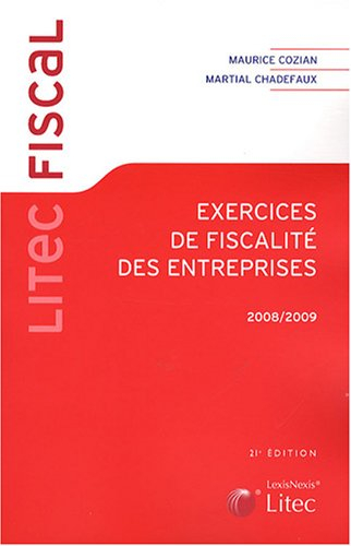 Exercices de fiscalité des entreprises 2008-2009